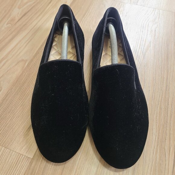 Birdies Women’s Black Velvet Loafers Size 10 - Picture 1 of 9